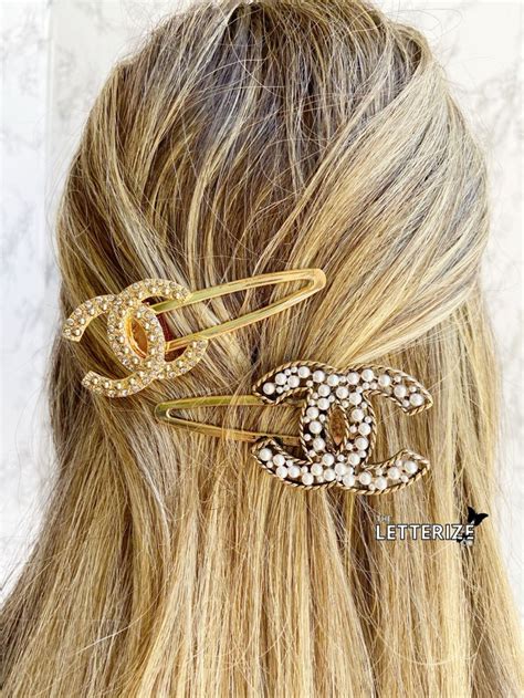 chanel hair clip fake|Chanel claw clips.